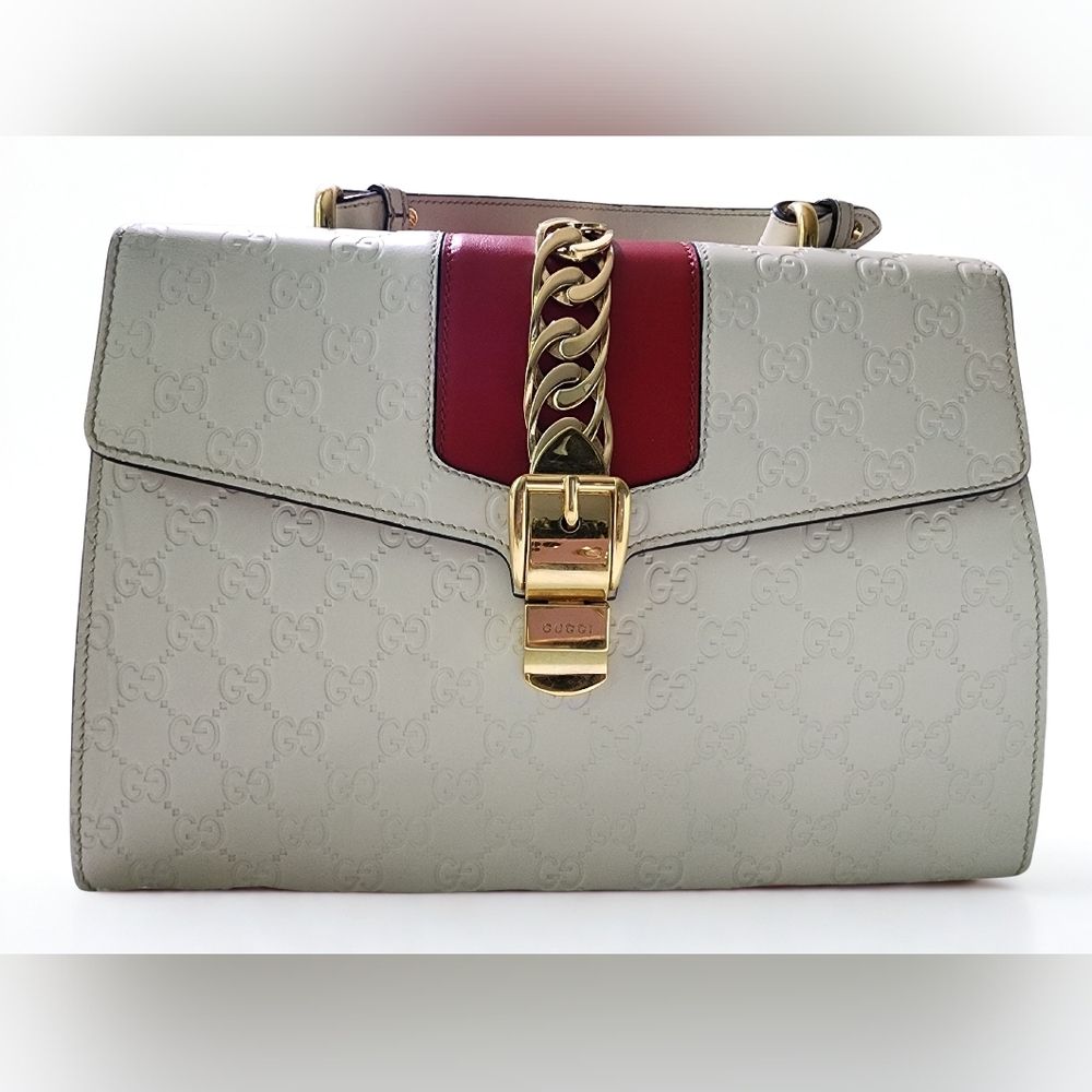 Gucci Leather Sylvie 2way Handbag